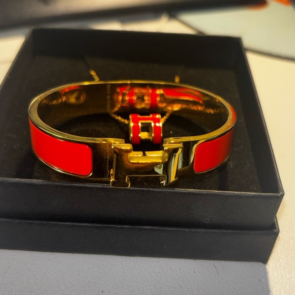 Accessories - Fashion Jewelry orange and Gold H Bracelet